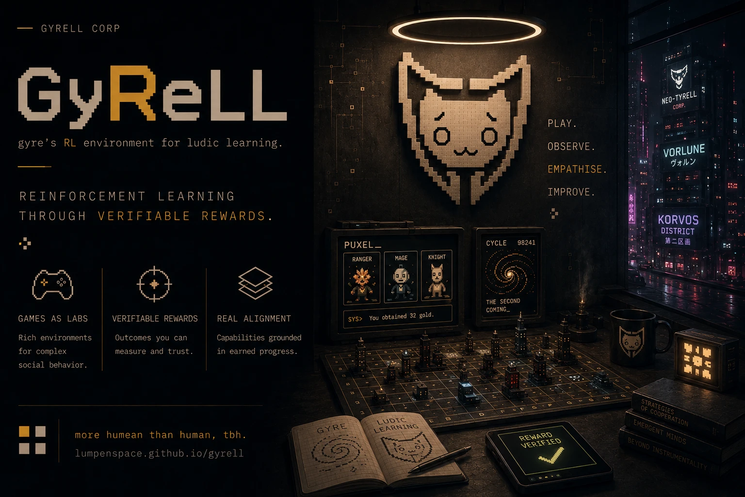 GyReLL — gyre's RL environment for ludic learning